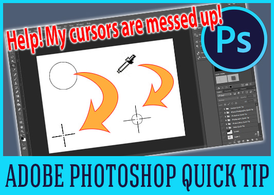 How To Fix Your Photoshop Cursor When They All Change To Precise Cursors.